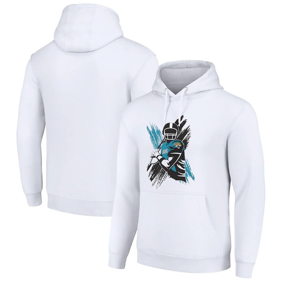 Men jacksonville jaguars white 2024 NFL hoodie->seattle seahawks->NFL Jersey